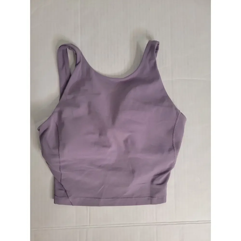 Lululemon Align High Neck Tank Top Sz 8 Lavender Nulu Workout